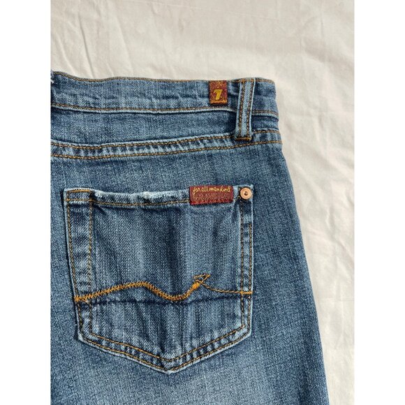 Vtg 7 For All Mankind Bootcut Jeans Women's The Great Wall of China Rhinestones - Picture 9 of 9